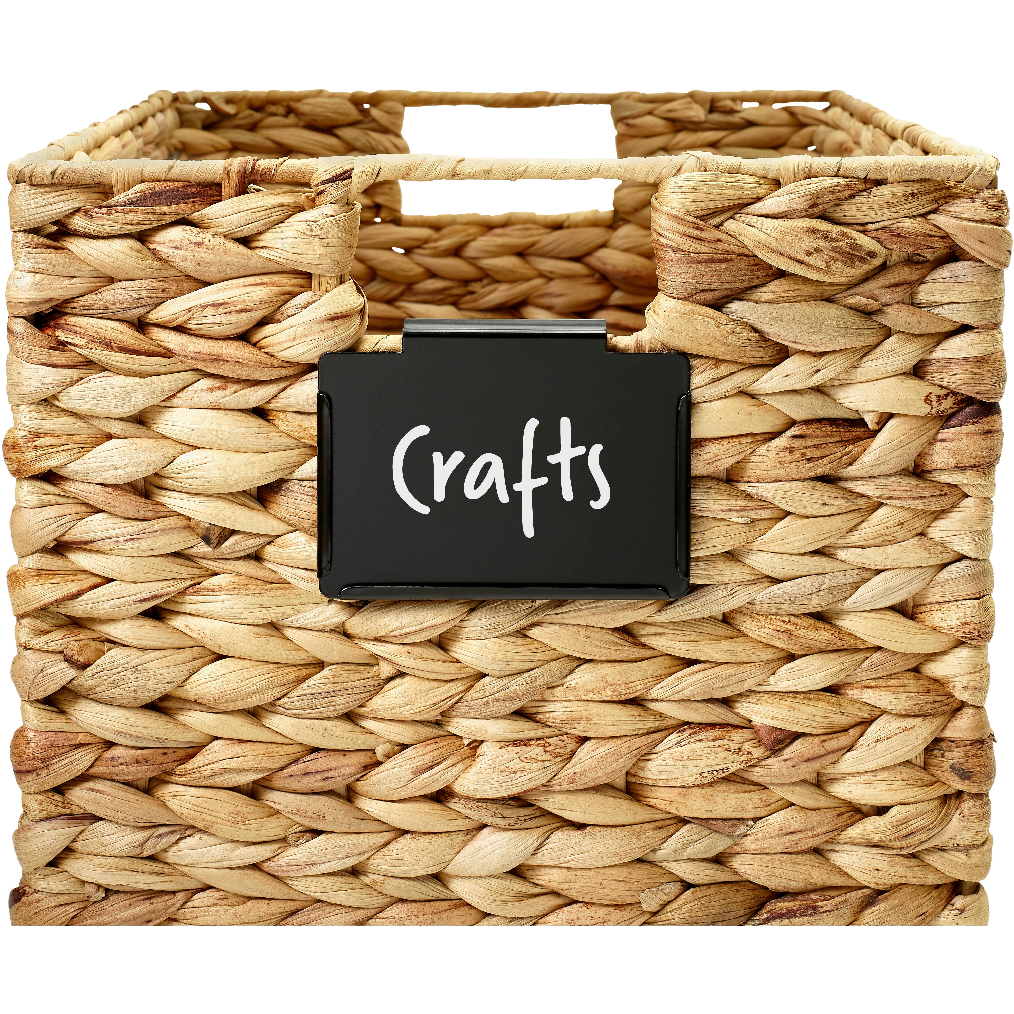 Black Bin Clip-On Label Using Dry Erase Marker