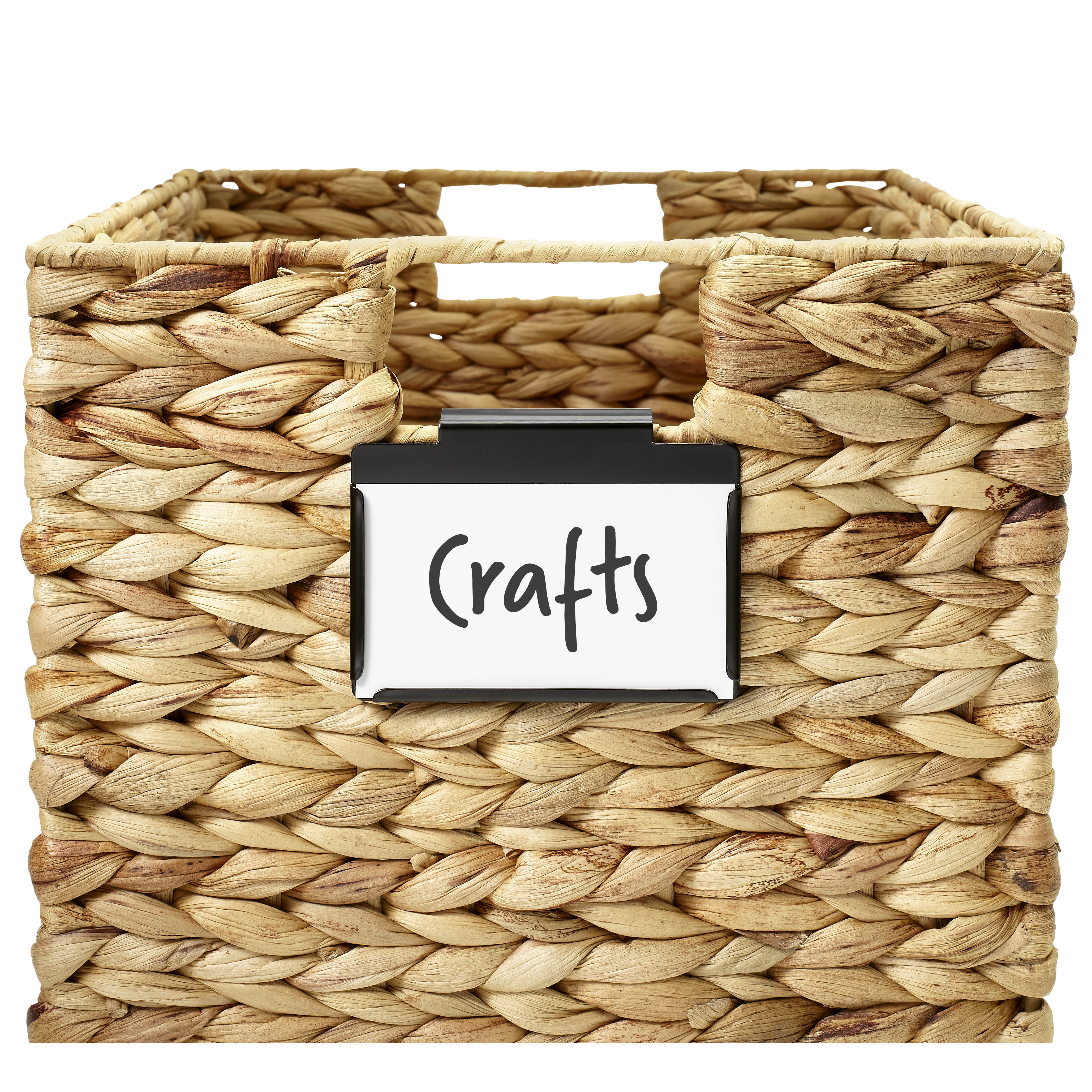 Black Bin Clip-On Label With Paper Label