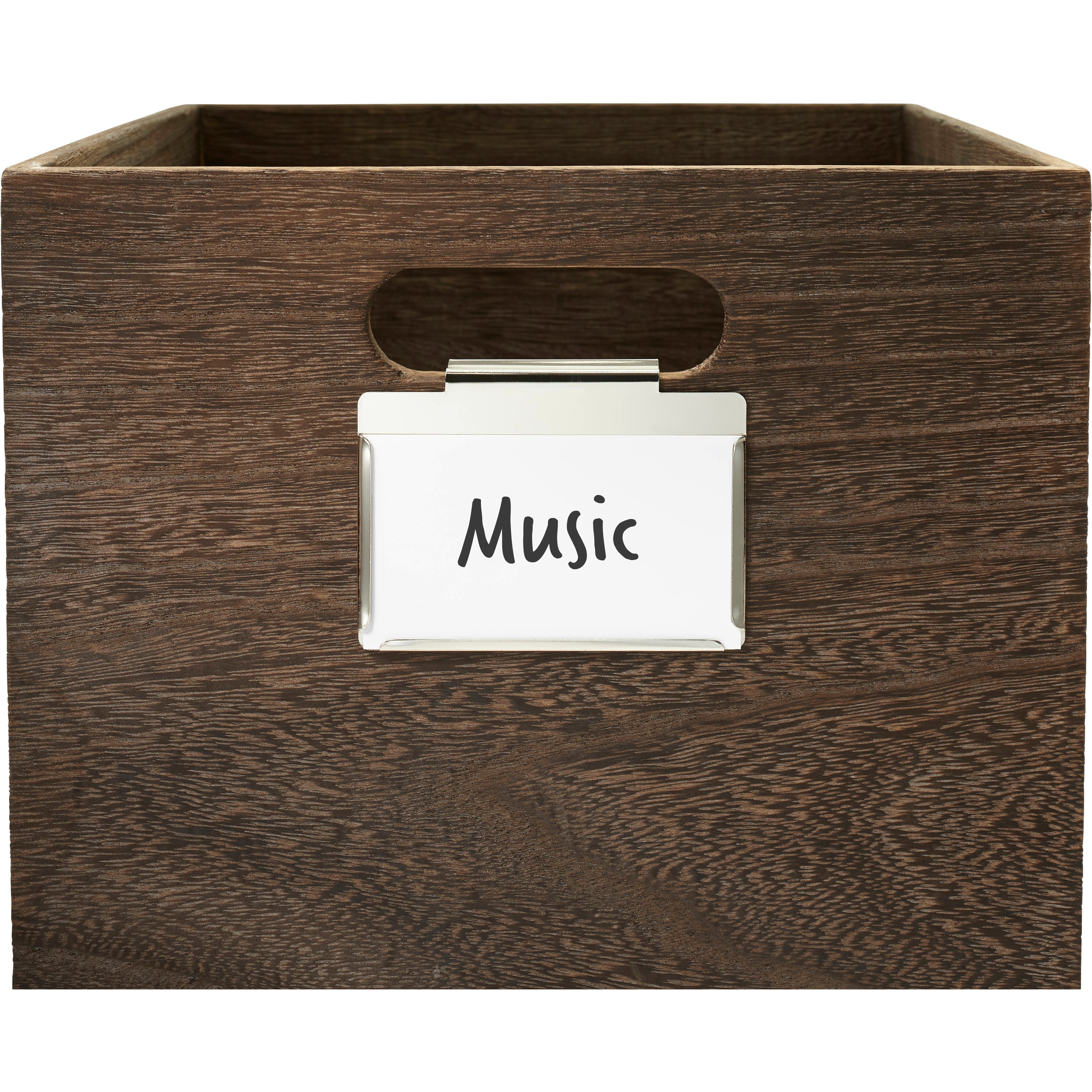 Silver Bin Clip-On Label With Paper Label